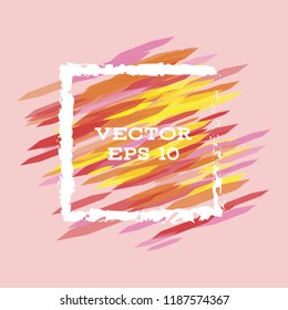 Vector modern bright frame for text. Dynamic stylish geometric frame. Element for the design of business cards, invitations, gift cards, leaflets, brochures, posters, discounts and sales.