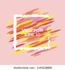 Vector modern bright frame for text. Dynamic stylish geometric frame. Element for the design of business cards, invitations, gift cards, leaflets, brochures, posters, discounts and sales.