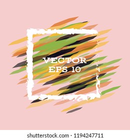 Vector modern bright frame for text. Dynamic stylish geometric frame. Element for the design of business cards, invitations, gift cards, leaflets, brochures, posters, discounts and sales.