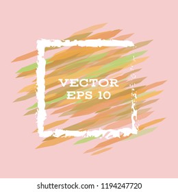 Vector modern bright frame for text. Dynamic stylish geometric frame. Element for the design of business cards, invitations, gift cards, leaflets, brochures, posters, discounts and sales.