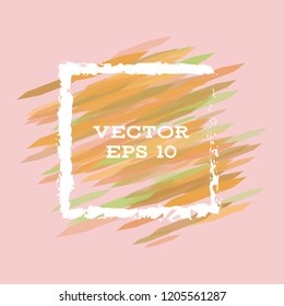 Vector modern bright frame for text. Dynamic stylish geometric frame. Element for the design of business cards, invitations, gift cards, leaflets, brochures, posters, discounts and sales.