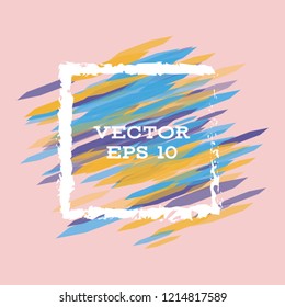 Vector modern bright frame for text. Dynamic stylish geometric frame. Element for the design of business cards, invitations, gift cards, leaflets, brochures, posters, discounts and sales.