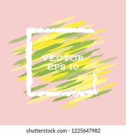 Vector modern bright frame for text. Dynamic stylish geometric frame. Element for the design of business cards, invitations, gift cards, leaflets, brochures, posters, discounts and sales.