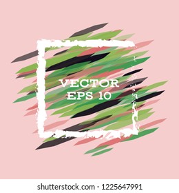Vector modern bright frame for text. Dynamic stylish geometric frame. Element for the design of business cards, invitations, gift cards, leaflets, brochures, posters, discounts and sales.