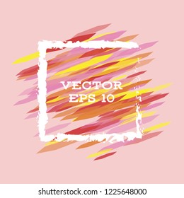 Vector modern bright frame for text. Dynamic stylish geometric frame. Element for the design of business cards, invitations, gift cards, leaflets, brochures, posters, discounts and sales.