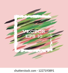 Vector modern bright frame for text. Dynamic stylish geometric frame. Element for the design of business cards, invitations, gift cards, leaflets, brochures, posters, discounts and sales.
