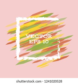Vector modern bright frame for text. Dynamic stylish geometric frame. Element for the design of business cards, invitations, gift cards, leaflets, brochures, posters, discounts and sales.