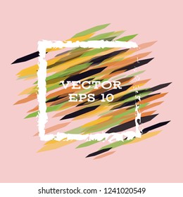 Vector modern bright frame for text. Dynamic stylish geometric frame. Element for the design of business cards, invitations, gift cards, leaflets, brochures, posters, discounts and sales.