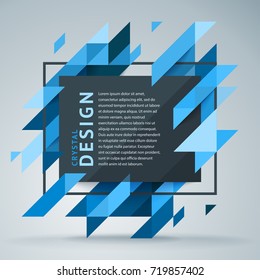 Vector modern bright frame for text. Dynamic stylish geometric frame. Element for the design of business cards, invitations, gift cards, leaflets, brochures, posters, leaflets, discounts and sales.