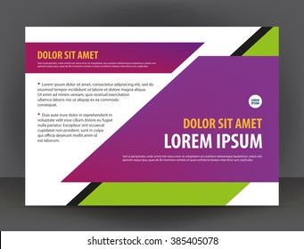 Vector modern bright purple, green and white certificate or diploma design print template, brochure