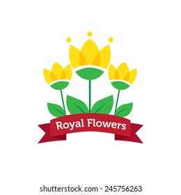 Vector modern bright spa salon or flower shop logo