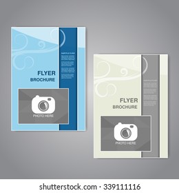 Vector modern brochure, abstract flyer or book design with simple ornament, poster, layout template for your photo, magazine cover
