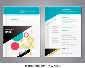 Vector modern brochure with abstract geometric design, abstract flyer with technology background. Poster. Magazine cover.