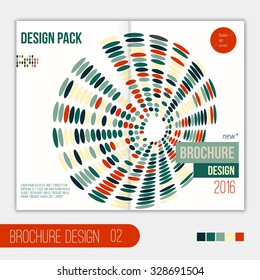 Vector modern brochure cover design template with abstract geometric shape in flat style for your business. EPS10