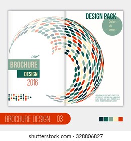Vector modern brochure cover design template with abstract geometric shape in flat style for your business. EPS10