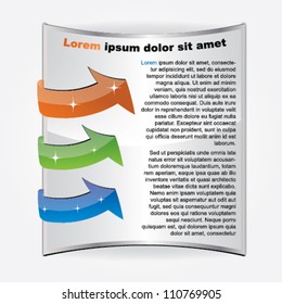 Vector modern brochure design with arrows