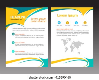 Vector modern Brochure  design info graphic