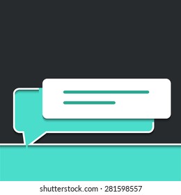 Vector modern  bubble speech. Business background template