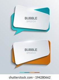 Vector modern bubble speech icons set. Business development,education.