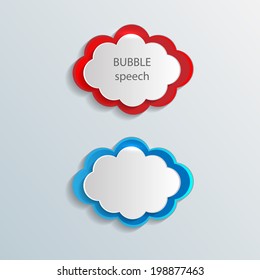Vector modern bubble speech icons set