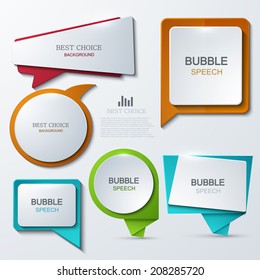 Vector modern bubble speech icons set. Eps 10