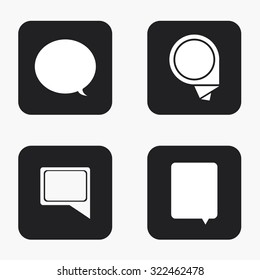 Vector modern bubble speech icons set on white background