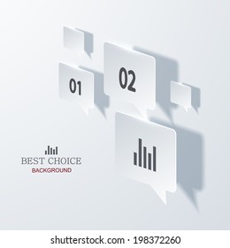 Vector modern bubble speech infographic background. Business development. Eps10