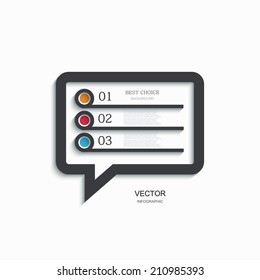 Vector modern bubble speech infographic background. Eps 10