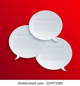 Vector modern bubble speech light background. Eps10