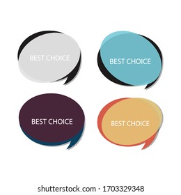 Vector modern bubble speech set on white background 