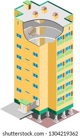 Vector  Modern Building Structure