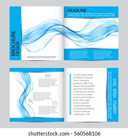 Vector modern business brochure template.The wave picture for publishing,print and presentation.