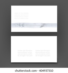 Vector modern business card - presentation of two sides back and front - with abstract art background in gray shades