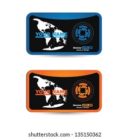 Vector modern business card set