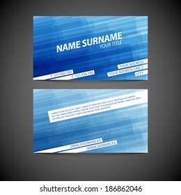 Vector modern business card template - both front and back side