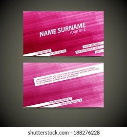 Plantilla de tarjeta de visita moderna para vectores - tanto frontal como posterior