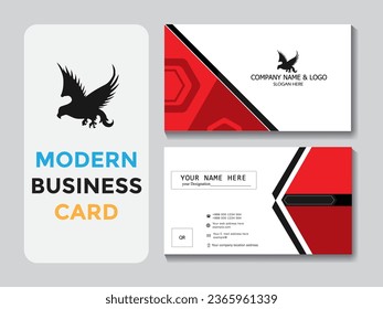 Vector modern business card template for your project