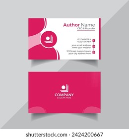Vector modern business card template or visiting card design