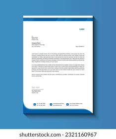 vector modern business and corporate letterhead design template