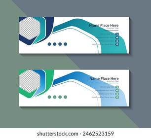 Vector modern business email signature template design