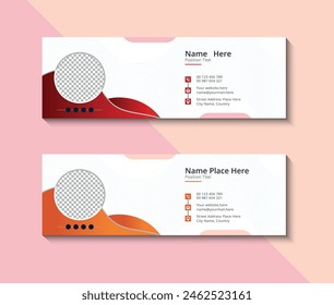 Vector modern business email signature template design