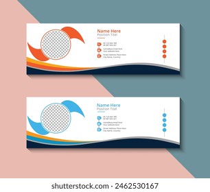 Vector modern business email signature template design