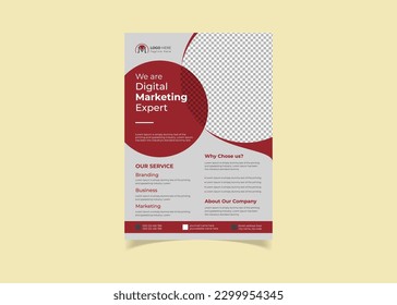 Vector modern business flyer design or brochure cover template 