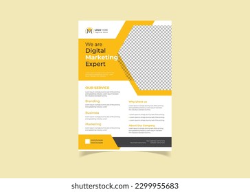Vector modern business flyer design or brochure cover template 