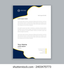 vector modern business letterhead template design with minimal element