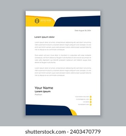 vector modern business letterhead template design with minimal element