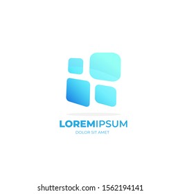 Vector Modern Business logo design elements for company branding and trademark. gradient futuristic style. EPS 10