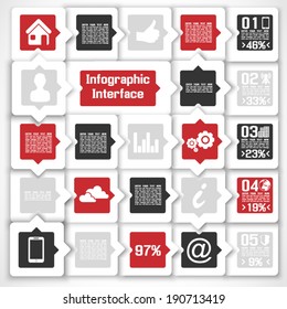 VECTOR MODERN BUSINESS SQUARE BACKGROUND ILLUSTRATION INFOGRAPHIC PAPER