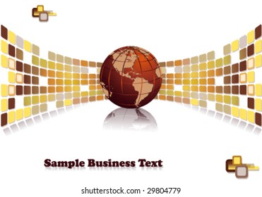 Vector Modern business template for global development companies.
