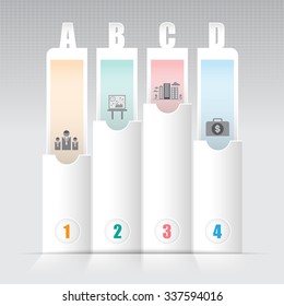 Vector modern business template and icon in grey tone for infographic and presentation